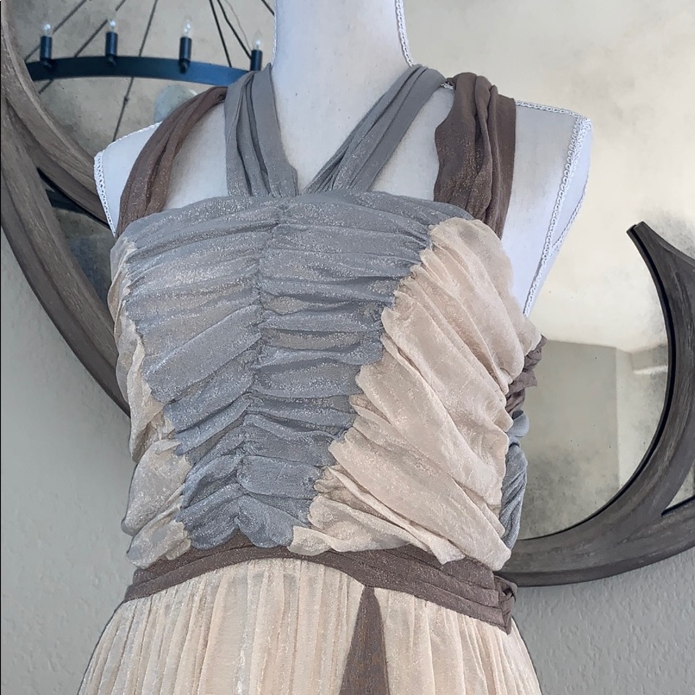 RYU COLORBLOCK BACKLESS MAXI DRESS